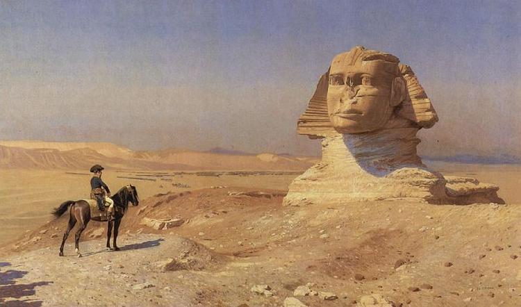 Jean-Leon Gerome Bonaparte Before the Sphinx Norge oil painting art